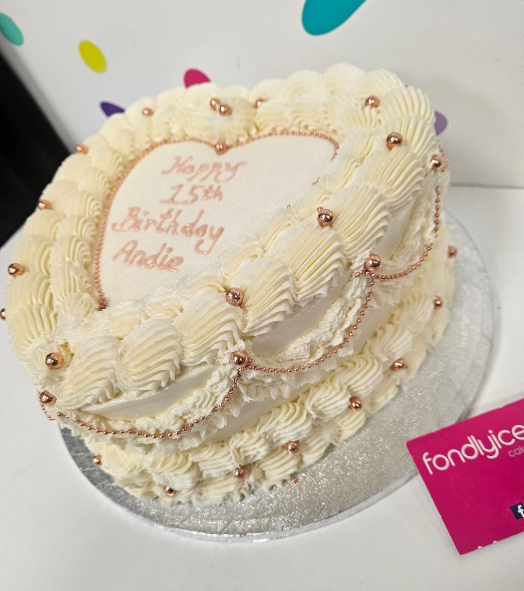 Lambeth heart cake