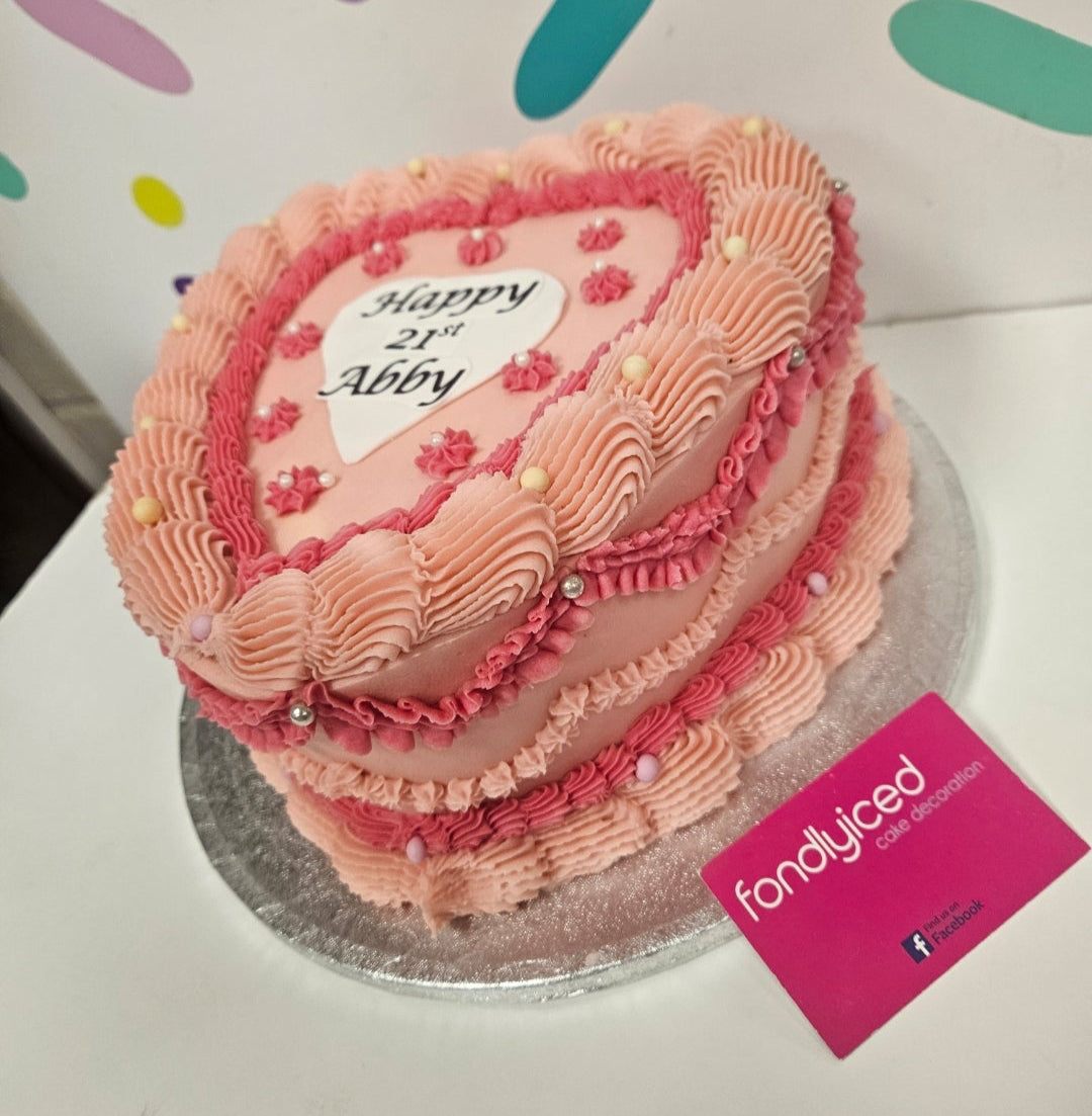 Lambeth heart cake