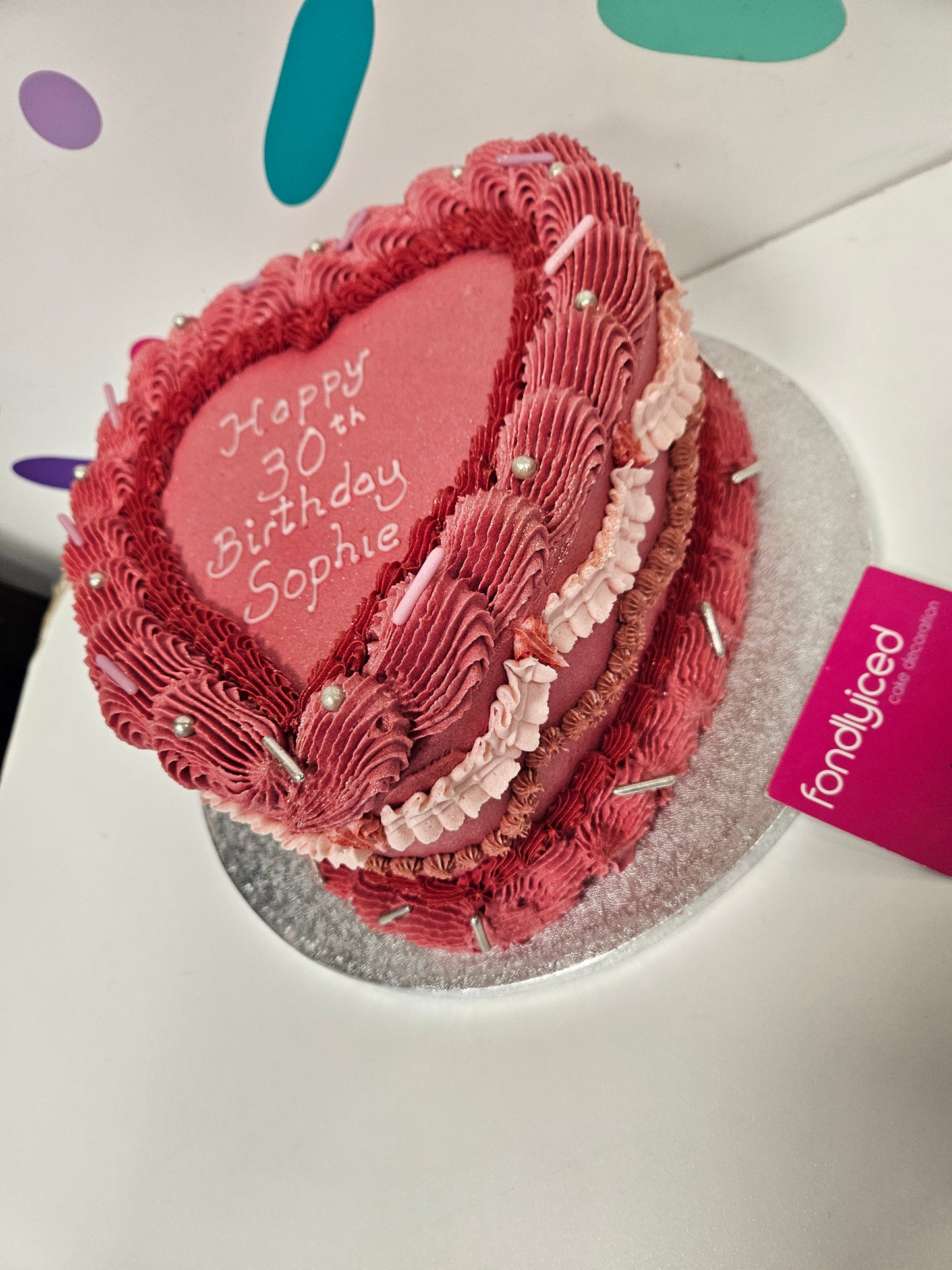 Lambeth heart cake