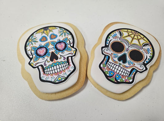 Mexican skull iced shortbread